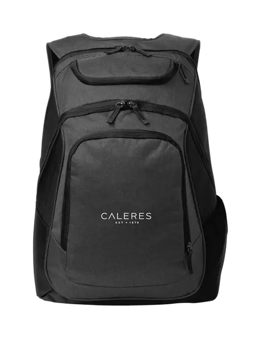 Executive Graphite Heather/Black Laptop Backpack w/Caleres Logo