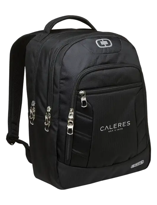 OGIO Black/Silver Colton Laptop Backpack
 w/Caleres Logo