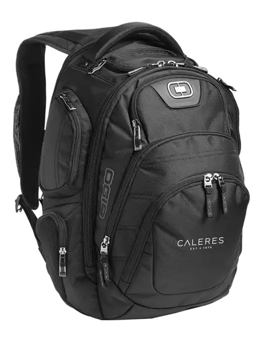 OGIO Black Stratagem Laptop Backpack w/Caleres Logo