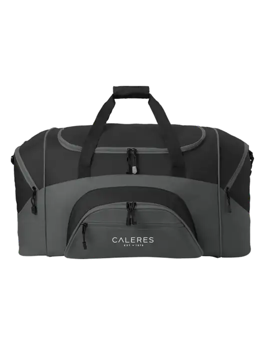 Standard Colorblock Black/Dark Grey Sport Duffel w/Caleres Logo
