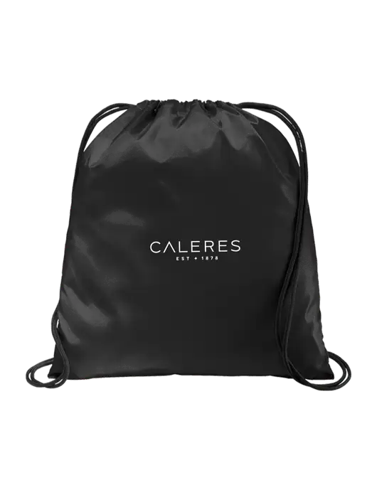 Drawstring  Black Cinch Pack w/Caleres Logo