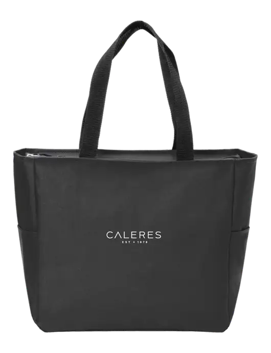 Everyday Black Zip Tote  w/Caleres Logo