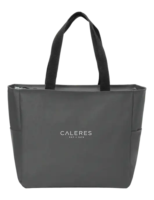 Everyday Charcoal Zip Tote Dark w/Caleres Logo