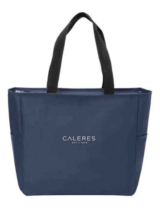 Everyday Navy Zip Tote  w/Caleres Logo