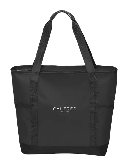 On the Go Black/Black Tote w/Caleres Logo