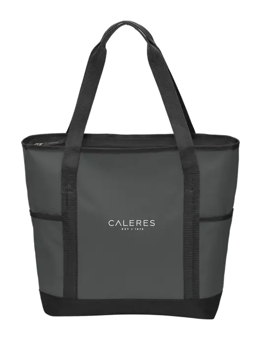 On the Go Charcoal/Black Tote  w/Caleres Logo
