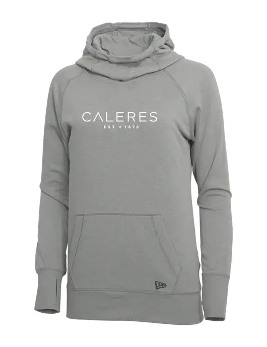 New Era Shadow Grey Heather Womens Tri-Blend Fleece Pullover Hoodie w/Caleres Logo