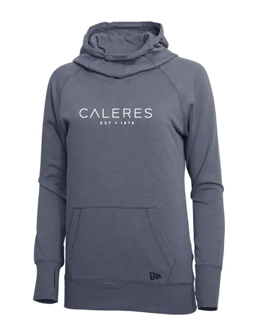 New Era True Navy Heather Womens Tri-Blend Fleece Pullover Hoodie w/Caleres Logo