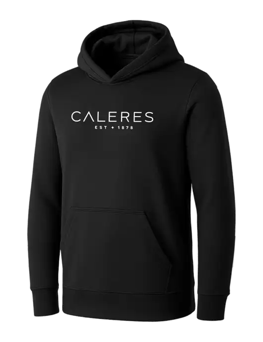 Womens Black Core Fleece Pullover Hooded Sweatshirt w/Caleres Logo