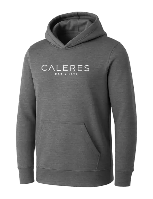 Womens Medium Grey Heather Core Fleece Pullover Hooded Sweatshirt w/Caleres Logo
