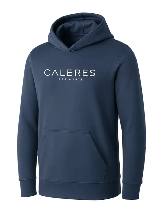 Womens Navy Core Fleece Pullover Hooded Sweatshirt w/Caleres Logo