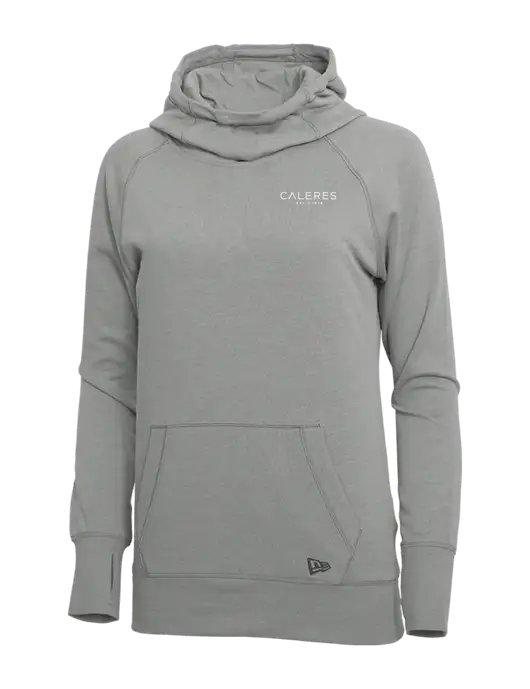 New Era Shadow Grey Heather Womens Tri-Blend Fleece Pullover Hoodie w/Caleres Logo