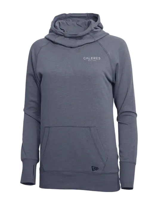 New Era True Navy Heather Womens Tri-Blend Fleece Pullover Hoodie w/Caleres Logo