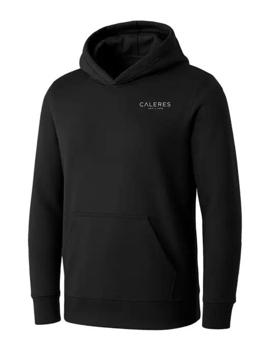 Womens Black Core Fleece Pullover Hooded Sweatshirt w/Caleres Logo