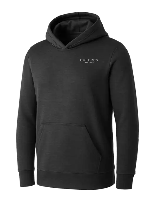 Womens Dark Grey Heather Core Fleece Pullover Hooded Sweatshirt w/Caleres Logo