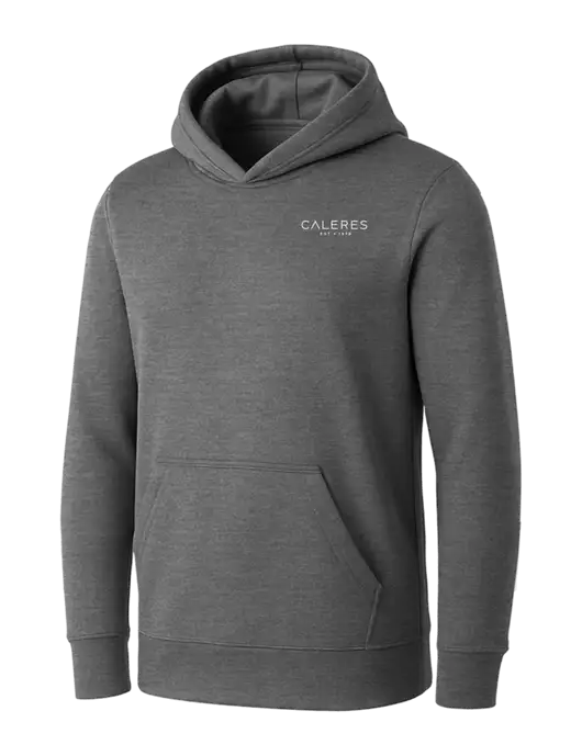 Womens Medium Grey Heather Core Fleece Pullover Hooded Sweatshirt w/Caleres Logo