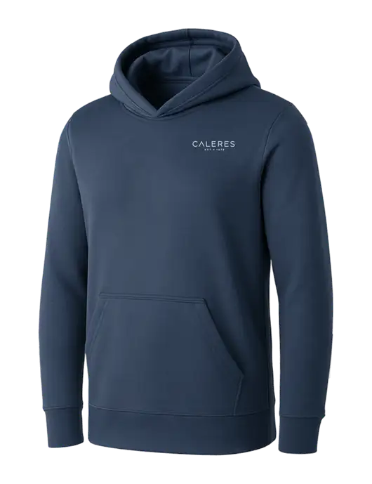 Womens Navy Core Fleece Pullover Hooded Sweatshirt w/Caleres Logo