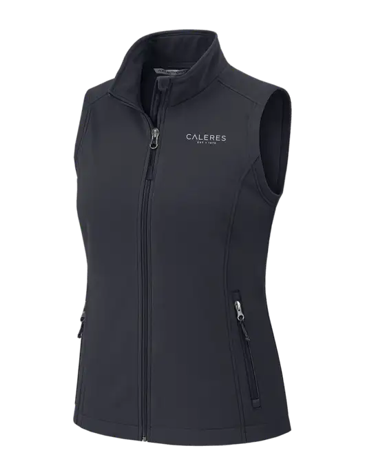 Charcoal Grey Womens Core Soft Shell Vest w/Caleres Logo