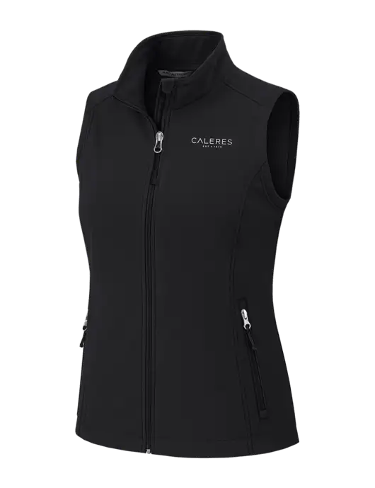 Black Womens Core Soft Shell Vest w/Caleres Logo
