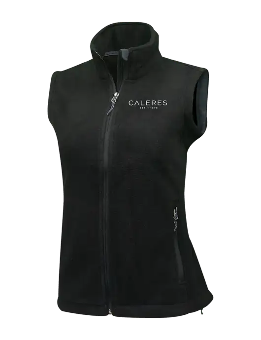 Womens Black Fleece Vest w/Caleres Logo
