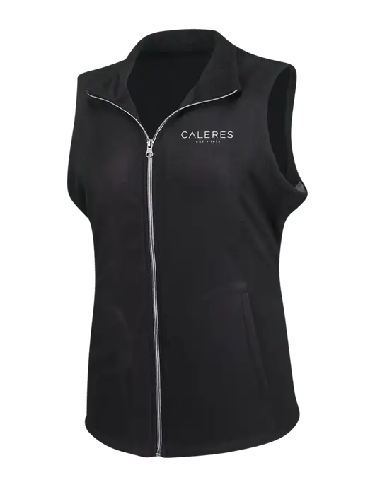Black Womens Microfleece Vest w/Caleres Logo