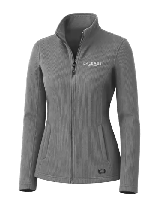 OGIO Medium Grey Womens Grit Fleece Jacket w/Caleres Logo