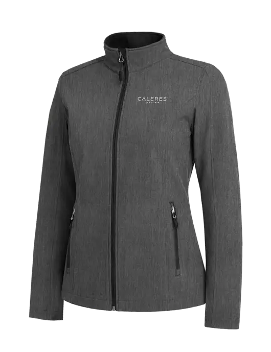 Medium Grey Heather Womens Core Soft Shell Jacket w/Caleres Logo