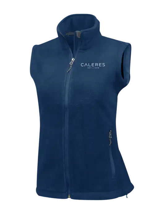 Navy Womens Fleece Vest w/Caleres Logo