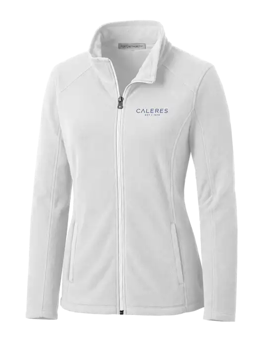 White Womens Microfleece Jacket w/Caleres Logo