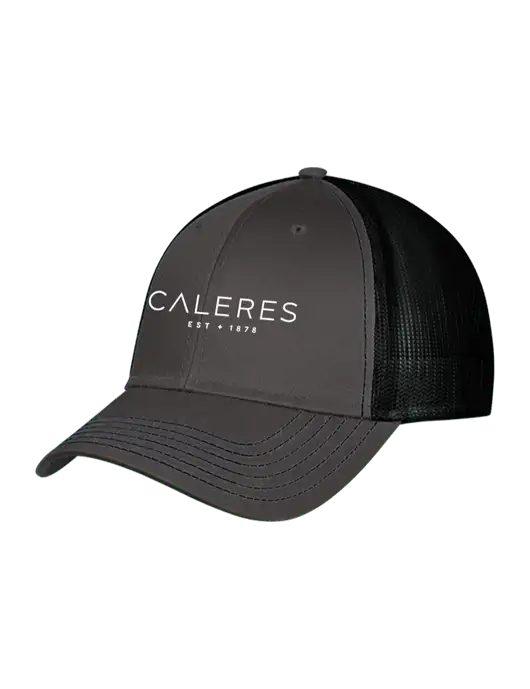Charcoal & Black Mesh Trucker Cap Snap Back w/Caleres Logo