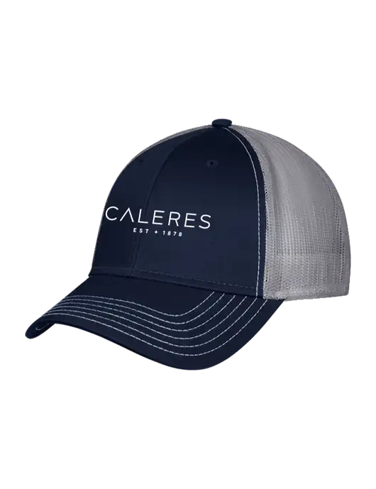 Navy & Grey Mesh Trucker Cap Snap Back w/Caleres Logo