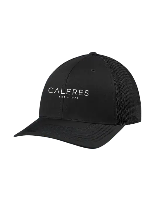 Richardson Adjustable Snapback Original 112 Trucker Cap Black w/Black Mesh w/Caleres Logo