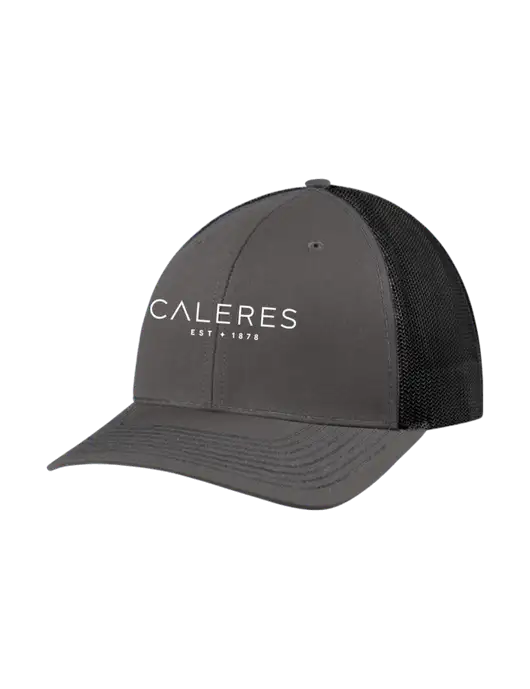 Richardson Adjustable Snapback Original 112 Trucker Cap Dark Grey w/Black Mesh w/Caleres Logo