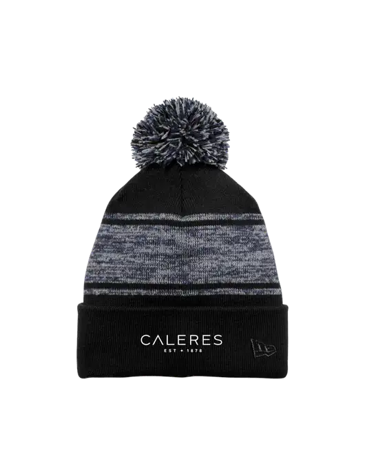 New Era Black/Navy Knit Chilled Pom Beanie w/Caleres Logo