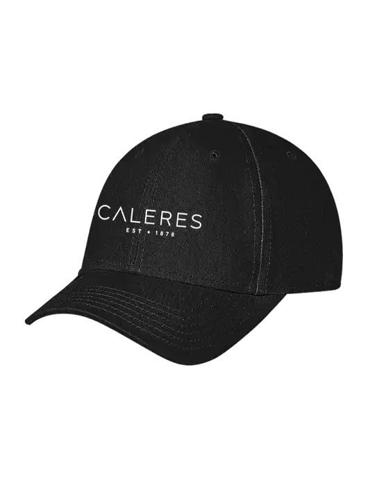 Black Structured Soft Snap Closure Hook & Loop Cap w/Caleres Logo