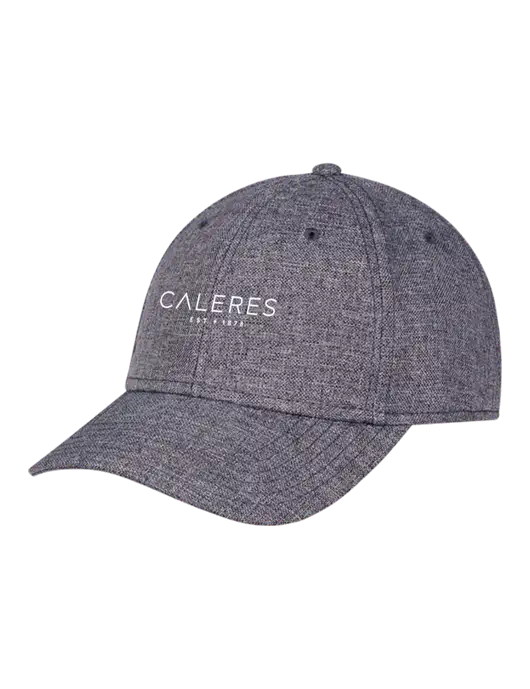 Heather Charcoal Structured Linen Look Cap Hook & Loop w/Caleres Logo