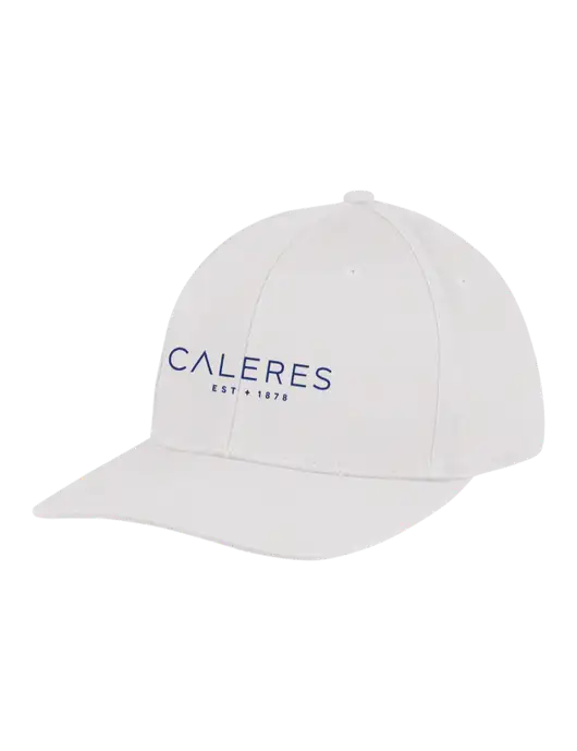 Premium Modern Structured Twill White Snapback Cap w/Caleres Logo