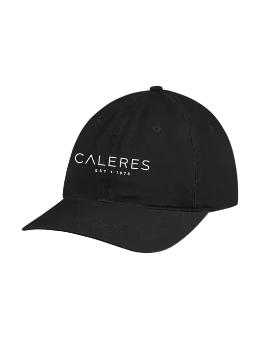 Garment Washed Unstructured Twill Black Cap w/Caleres Logo