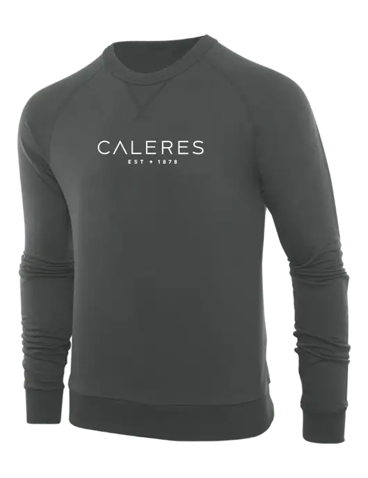 Allmade Charcoal Grey Organic French Terry Crewneck Sweatshirt w/Caleres Logo