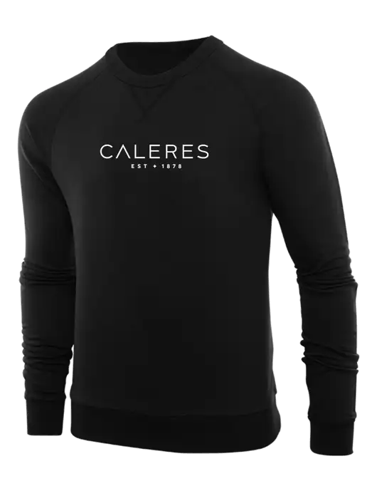 Allmade Deep Black Organic French Terry Crewneck Sweatshirt w/Caleres Logo
