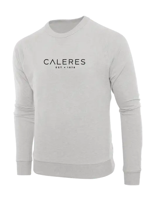 Allmade Granite Grey Heather Organic French Terry Crewneck Sweatshirt w/Caleres Logo