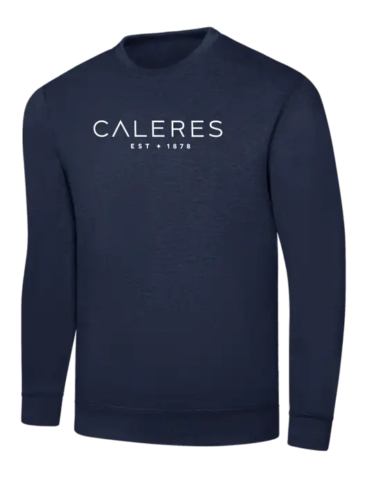 Navy 7.8 oz Ring Spun Crew Sweatshirt w/Caleres Logo