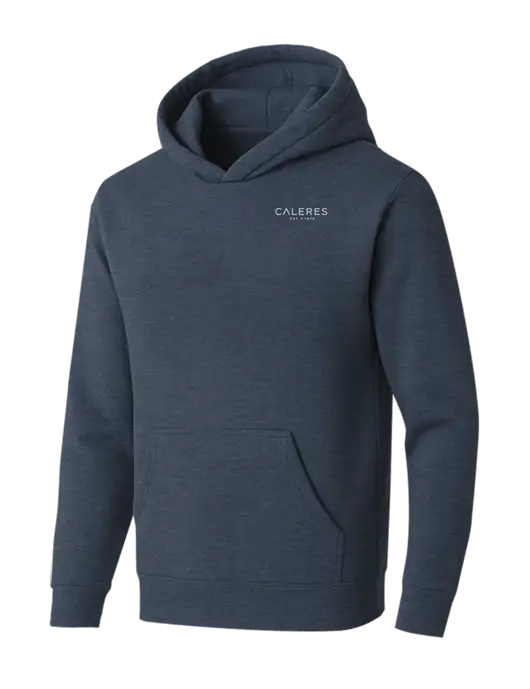 BELLA+CANVAS Heather Navy Sponge Fleece Pullover Hoodie w/Caleres Logo