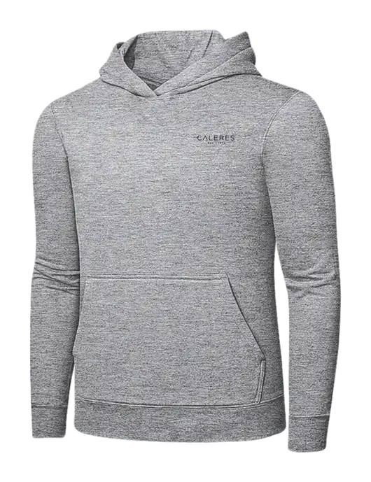Light Grey Heather 7.8 oz Ring Spun Hooded Sweatshirt w/Caleres Logo