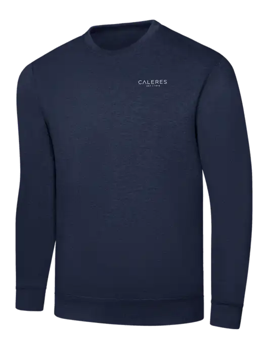 Navy 7.8 oz Ring Spun Crew Sweatshirt w/Caleres Logo