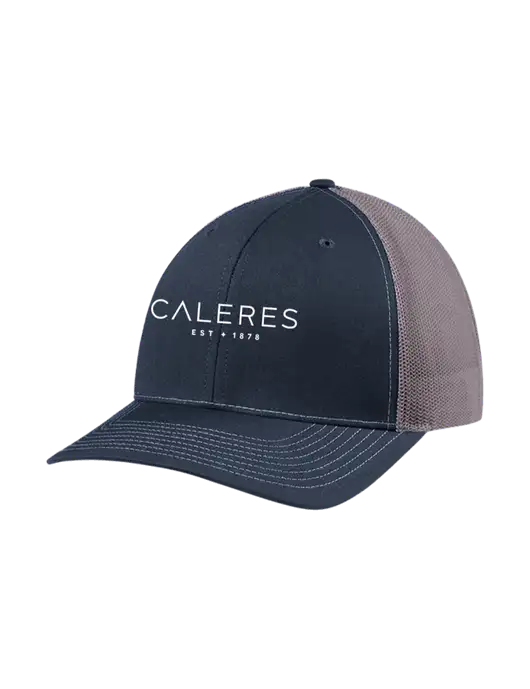 Richardson Adjustable Snapback Original 112 Trucker Cap Navy w/Charcoal Mesh w/Caleres Logo