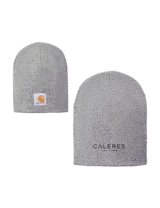 Carhartt Light Grey Heather Acrylic Knit Hat w/Caleres Logo