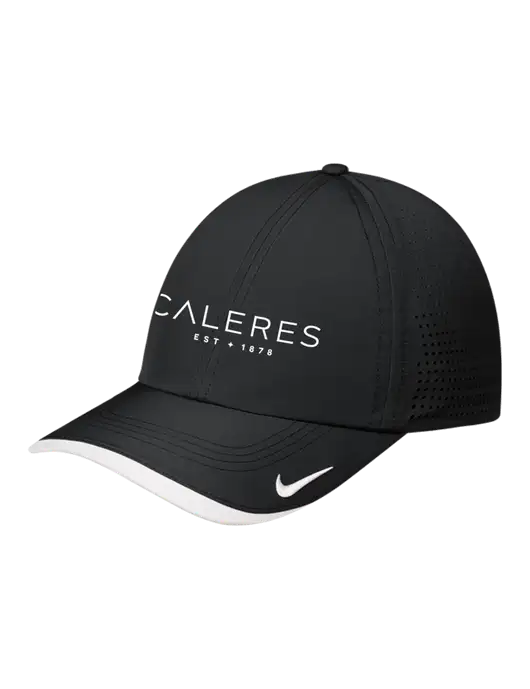 Nike Black/White Dri-FIT Perforated Performance Cap w/Caleres Logo