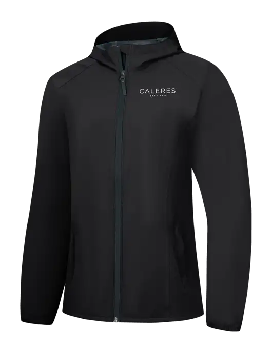 Womens Black Essential Rain Jacket w/Caleres Logo