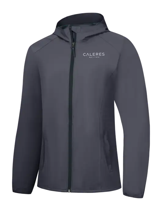 Womens Dark Grey Essential Rain Jacket w/Caleres Logo
